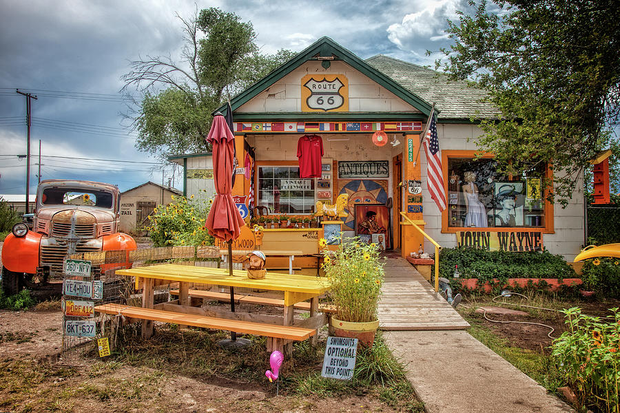 Route 66 Antiques  Photograph by Diana Powell