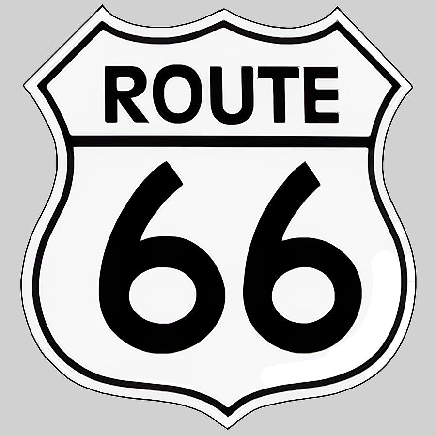Route 66 Sign Digital Art by Chuck Staley