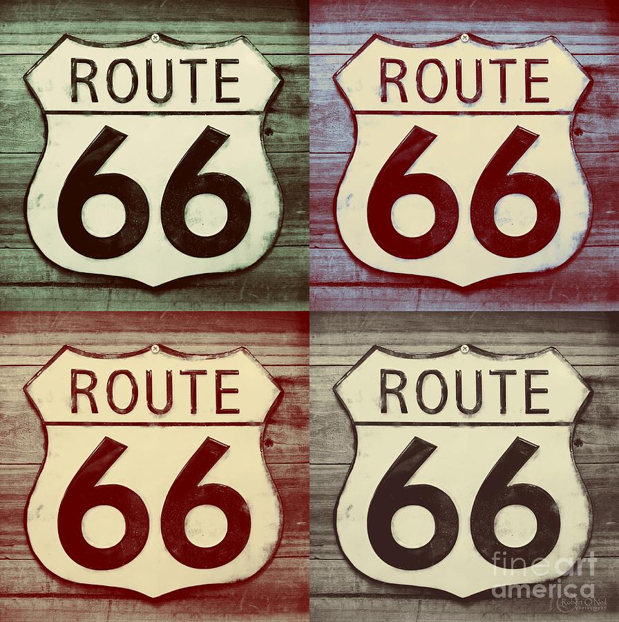 Route 66 Funked Photograph by Robert ONeil