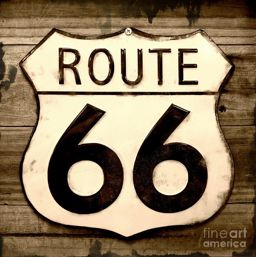 Route 66 Grunge Photograph by Robert ONeil
