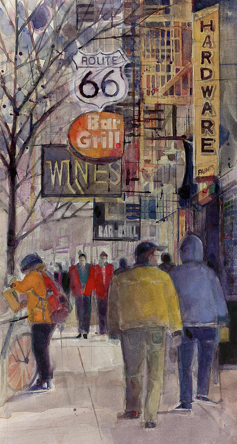 New York City Painting - Route 66 - NYC by Dorrie Rifkin