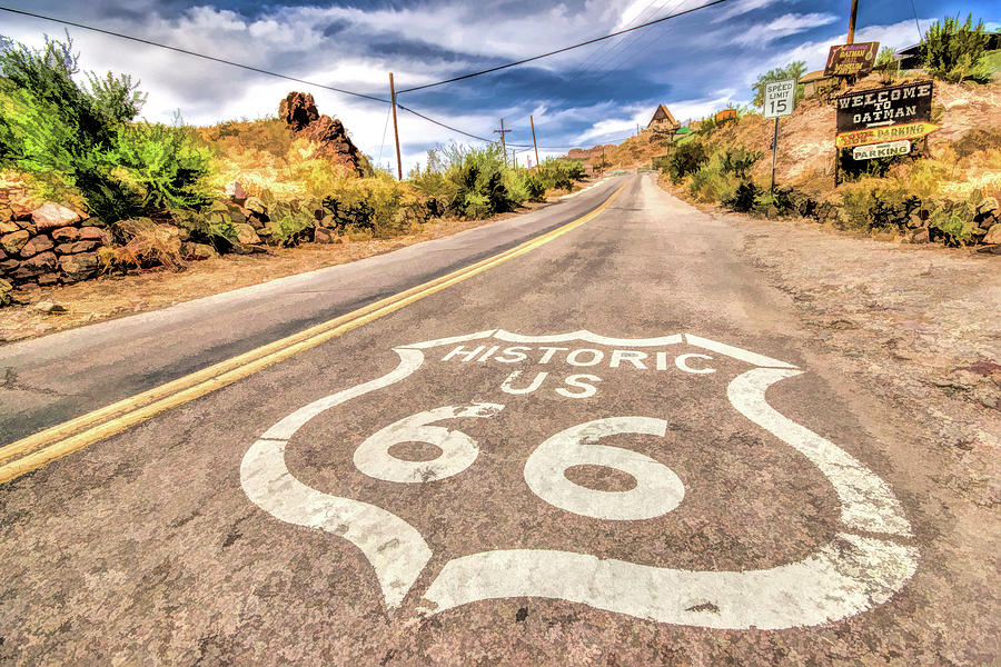 Route 66 Painting - Route 66 Oatman Arizona by Christopher Arndt