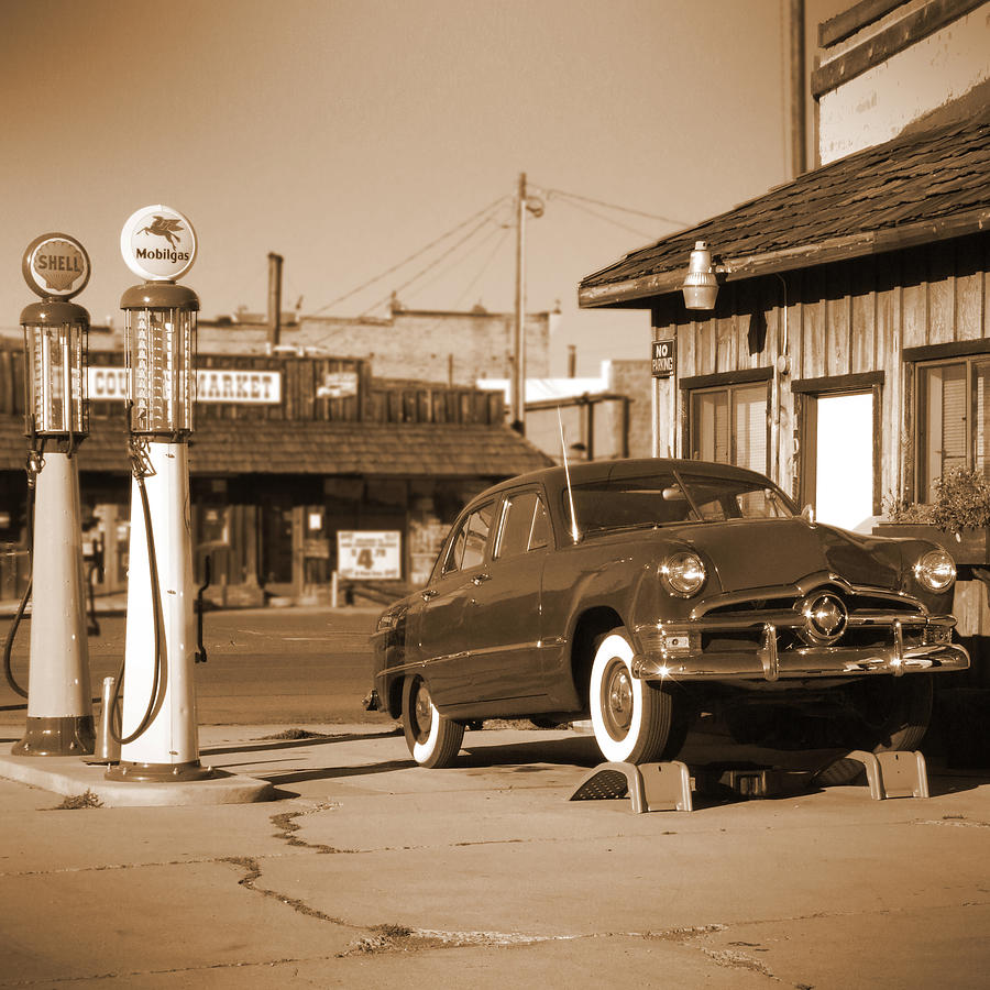 Route 66 - Old Service Station Photograph by Mike McGlothlen