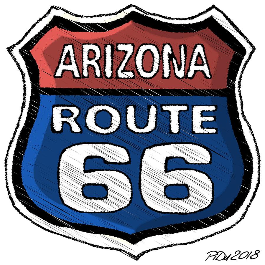 Route 66 Digital Art by Piotr Dulski