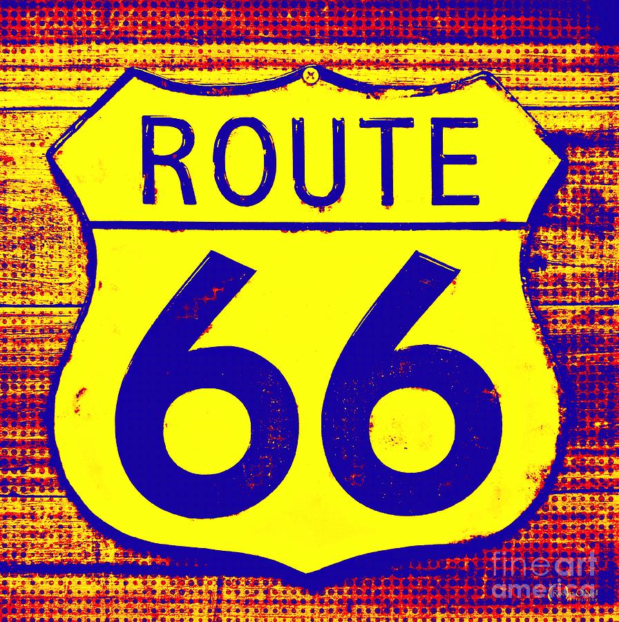 Route 66 Pop Art Photograph by Robert ONeil