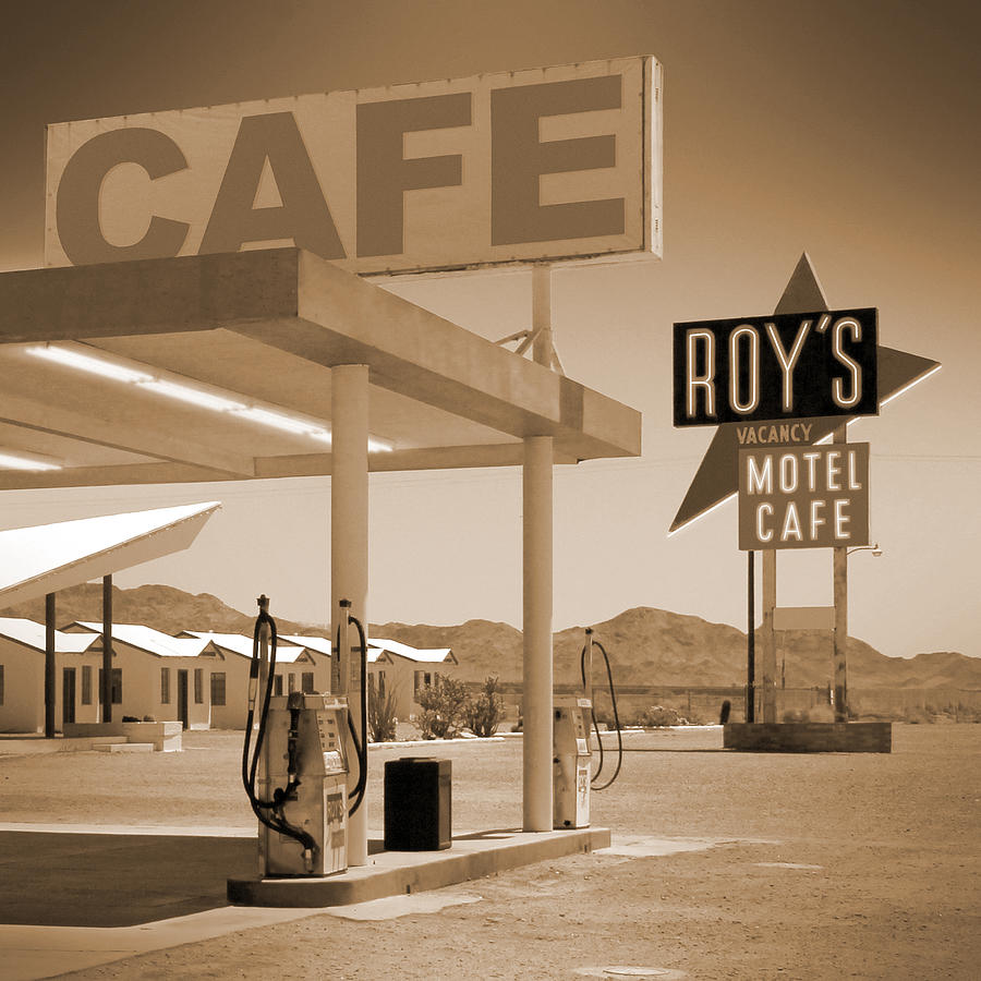 Route 66 - Roys Motel  Photograph by Mike McGlothlen