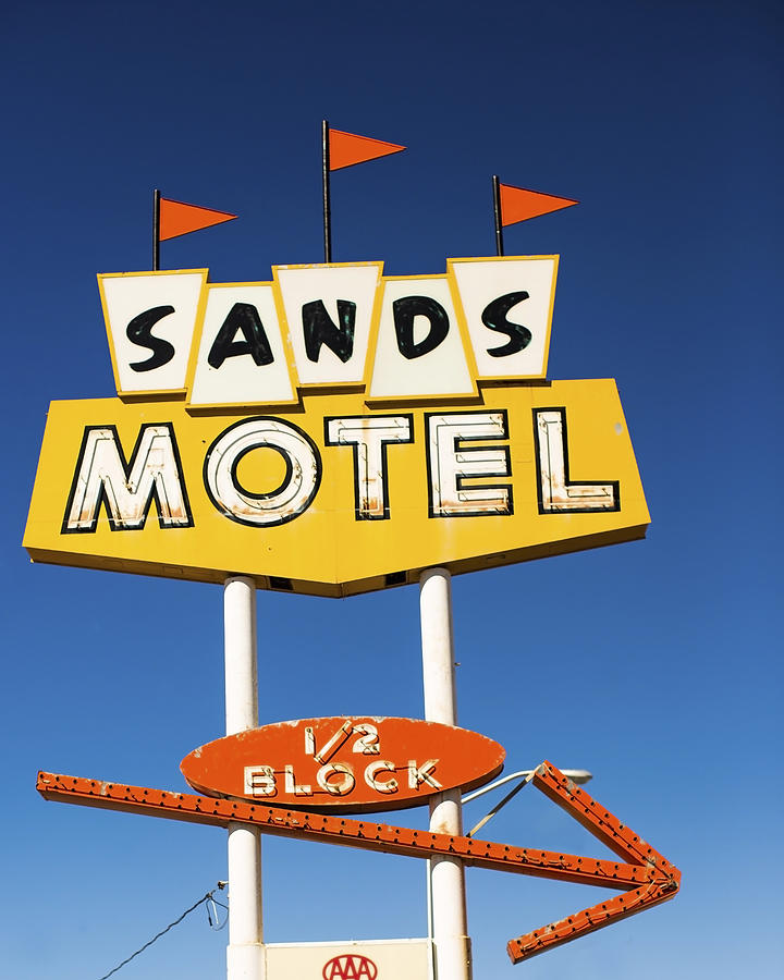 Route 66 Sands Motel Vintage Sign Photograph by Gigi Ebert