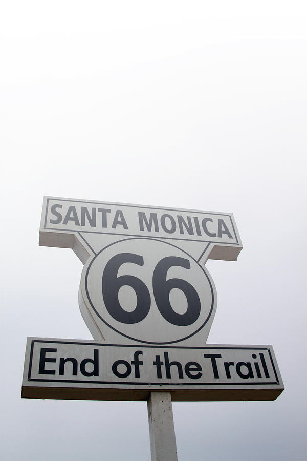 Route 66 Santa Monica- by Linda Woods Photograph by Linda Woods