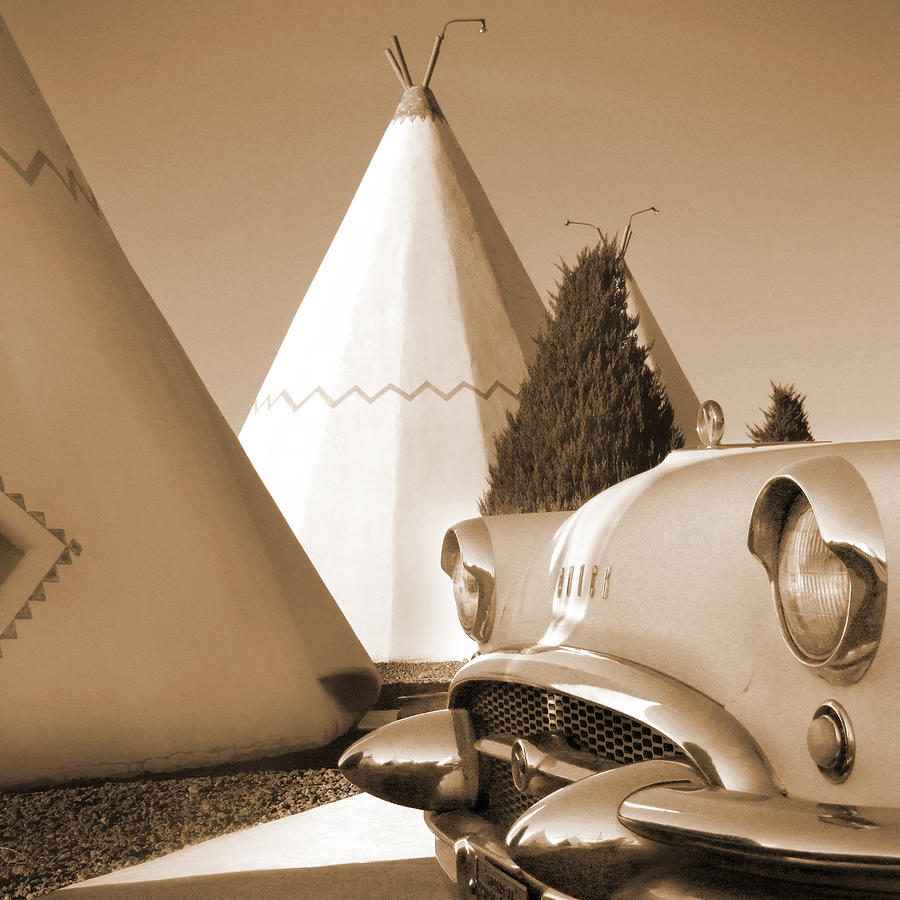 Route 66 - Staying at the Wigwam Photograph by Mike McGlothlen
