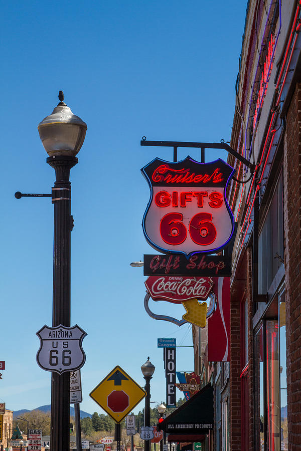 Route 66 Street View in Williams AZ Photograph by Bonnie Follett