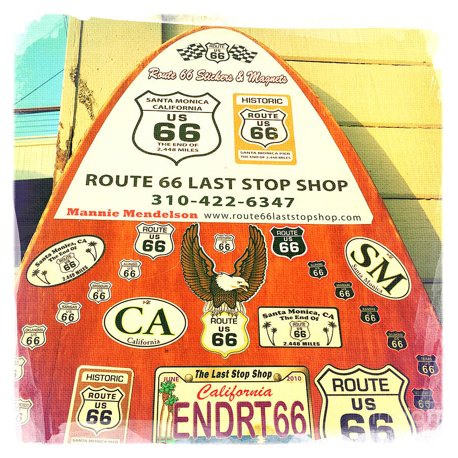 Route 66 Surfboard Photograph by Nina Prommer