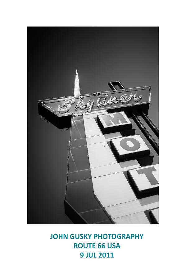 Sign Photograph - Route 66 USA 2 by John Gusky