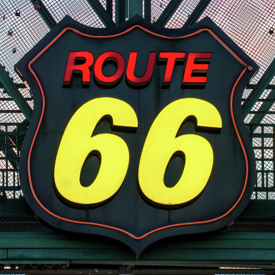 Tulsa Photograph - Route 66 Vintage Neon Sign by Gregory Ballos
