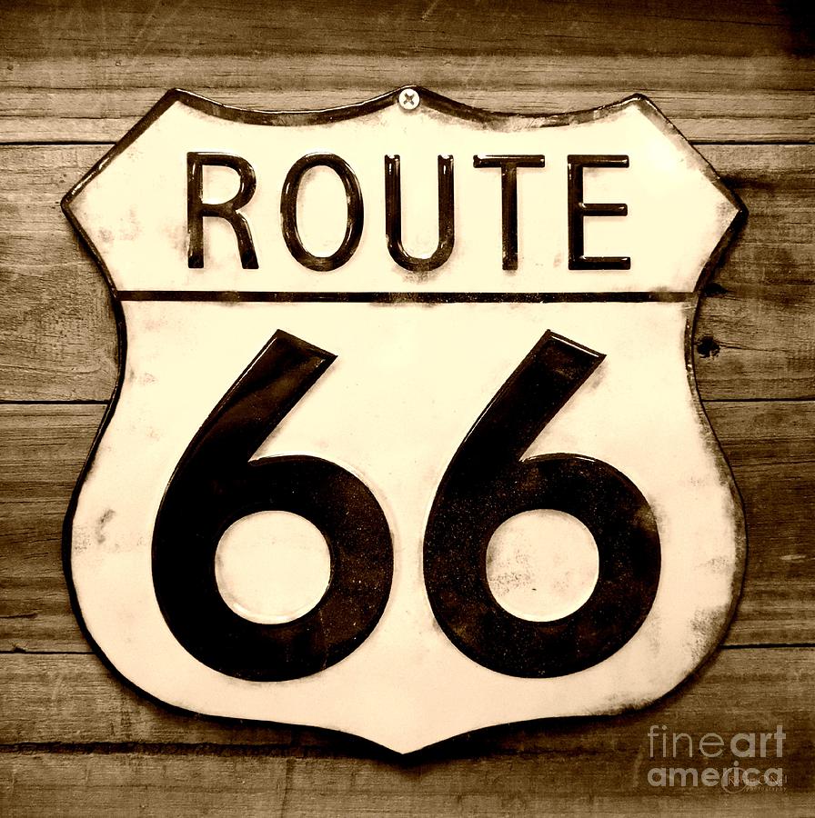 Route 66 Vintage Photograph by Robert ONeil