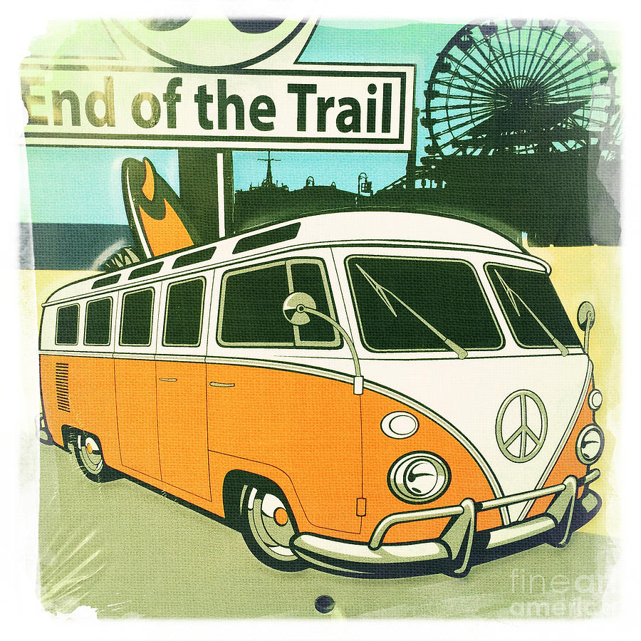 Route 66 VW Bus End of the Trail Photograph by Nina Prommer