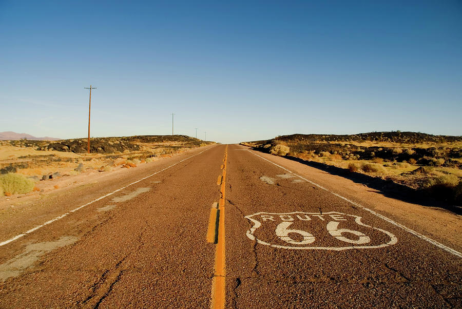 Desert Photograph - Route 66 by Wayne Stadler