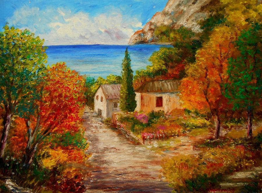 Rovies Painting by Konstantinos Charalampopoulos