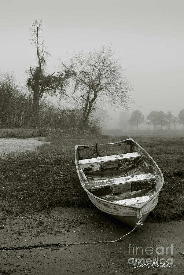 Nature Photograph - Row Boat and Low Tide by David Gordon