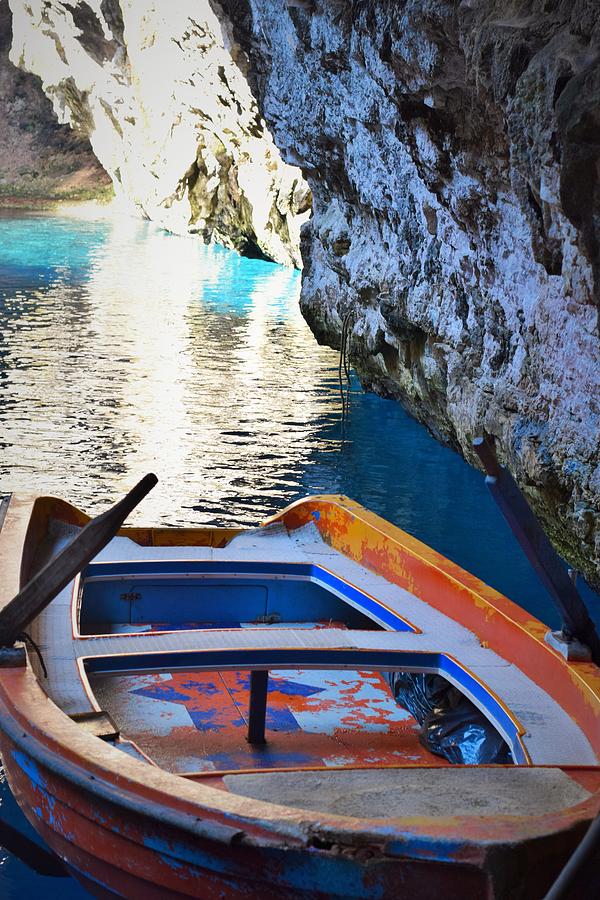 Row Boat on The Greek Isles Photograph by Mark Mitchell