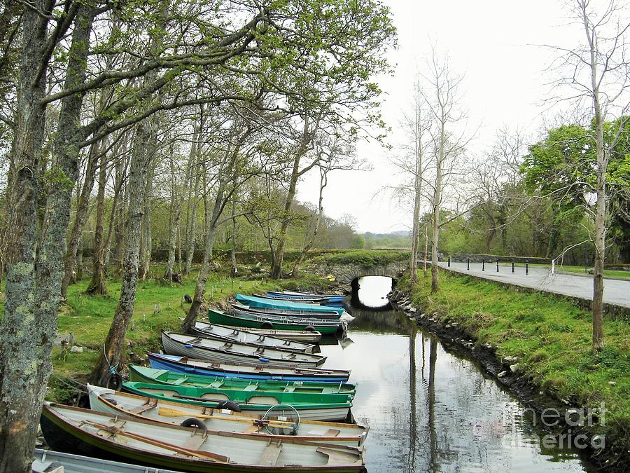 Row boats in a row. Photograph by Marcia Breznay