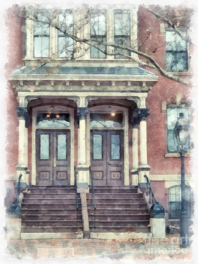 Town Painting - Row House Providence Rhode Island by Edward Fielding