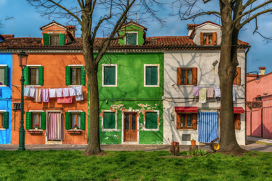 Row Houses Burano Venice Italy_DSC5107_03032017 Photograph by Greg Kluempers