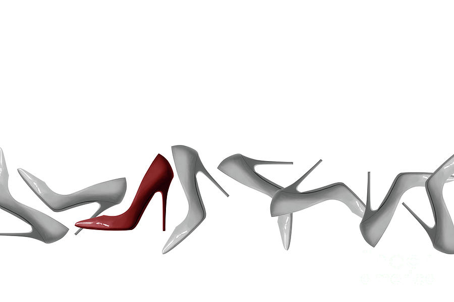 Row of Shoes Abstract - Natalie Kinnear Photography Photograph by Natalie Kinnear