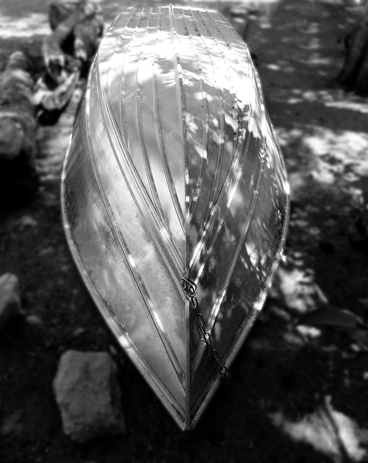 Rowboat in Black and White Photograph by Alan Socolik