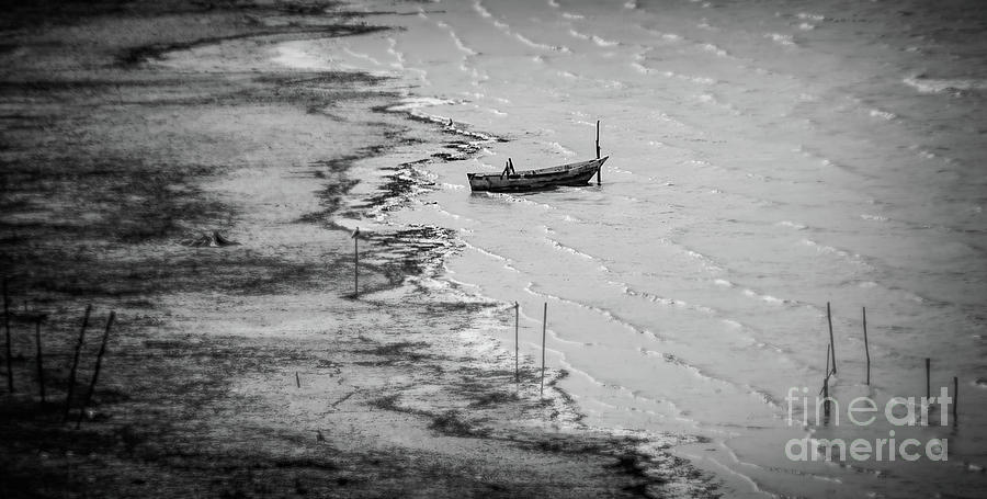 Rowboat on Lake Trasimeno Photograph by Helen Woodford