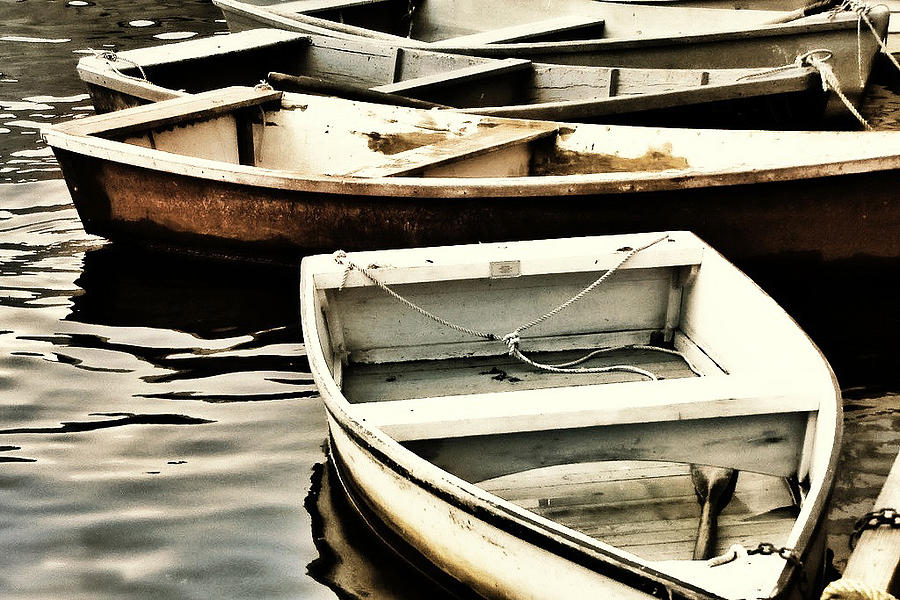 Rowboats in Maine Photograph by Tony Grider