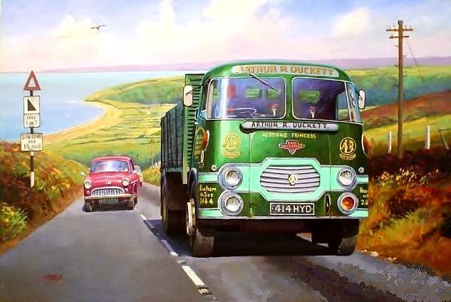 Rowe Hillmaster Painting by Mike Jeffries