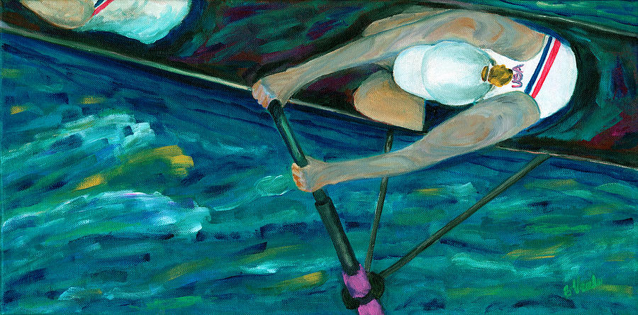 Rower Painting by Bev Veals