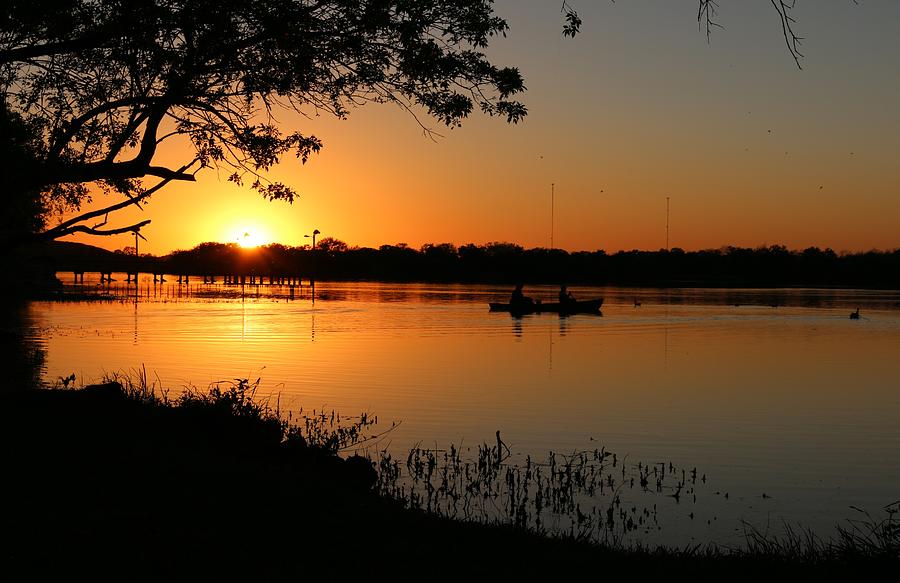 Rowing at Sunset  Photograph by Christy Pooschke