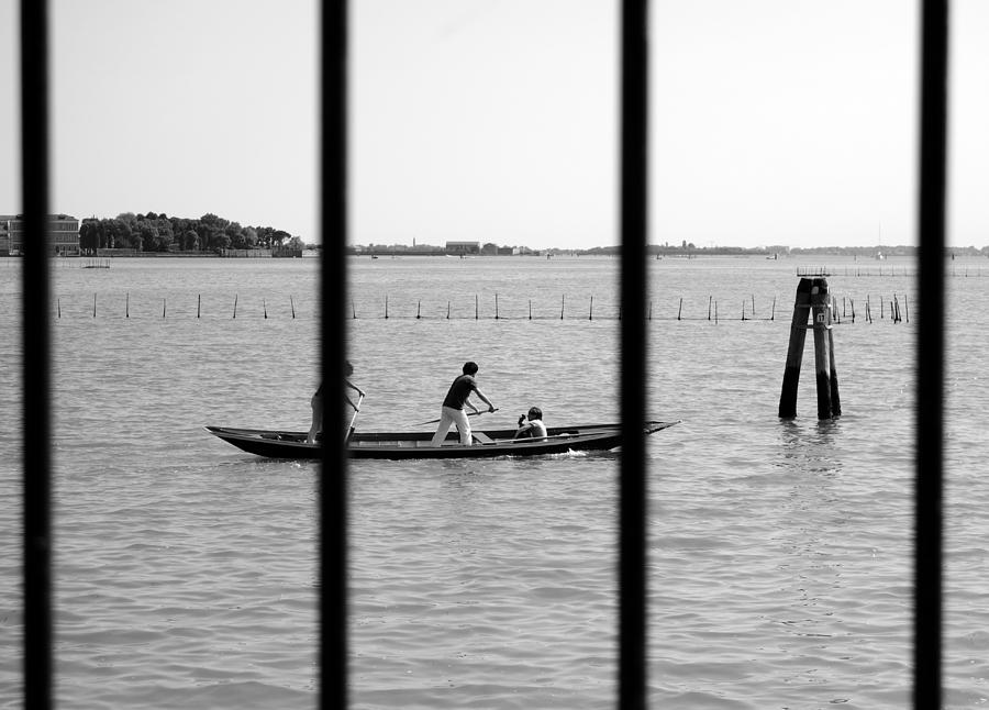 Rowing Behind Bars Photograph by Valentino Visentini