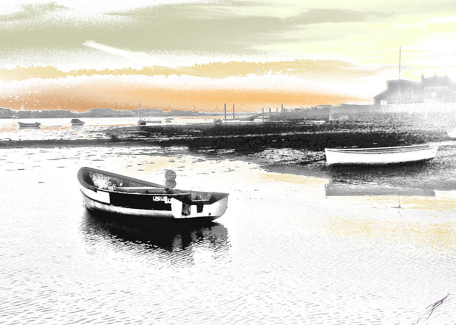 Sunset Photograph - Rowing Boat - Emsworth by Paul Hemmings