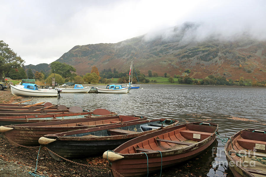 Rowing Boats in Cumbria Photograph by Julia Gavin