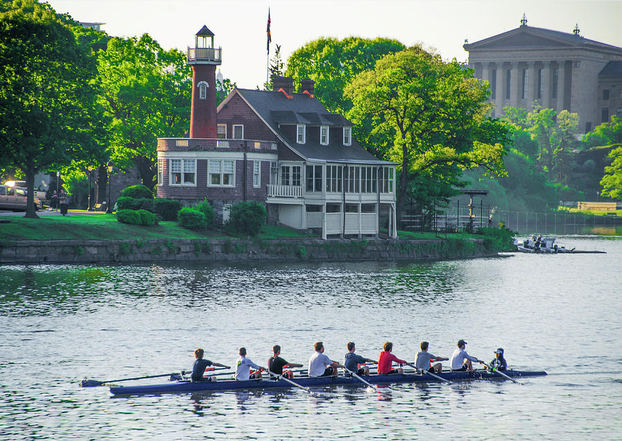 Rowing Crew in Philadelphia in the Spring Photograph by Bill Cannon