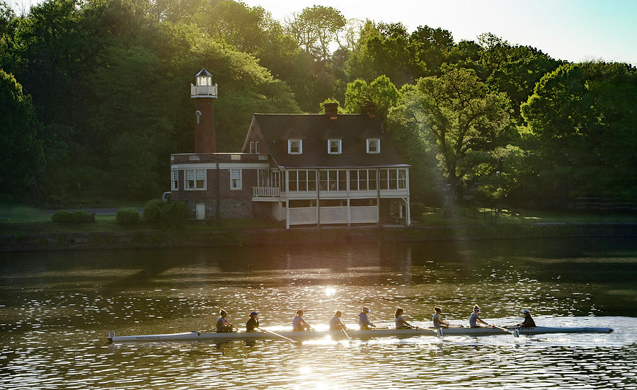 Rowing in Front of Segley Club Photograph by Bill Cannon