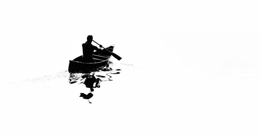 Rowing Into White Photograph