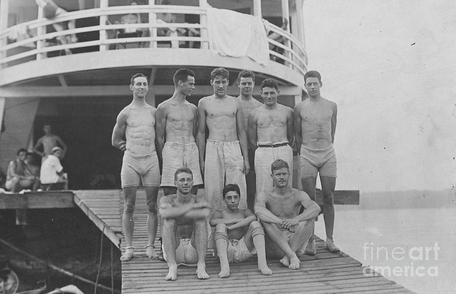 Rowing Team, 1910.  Photograph by Granger