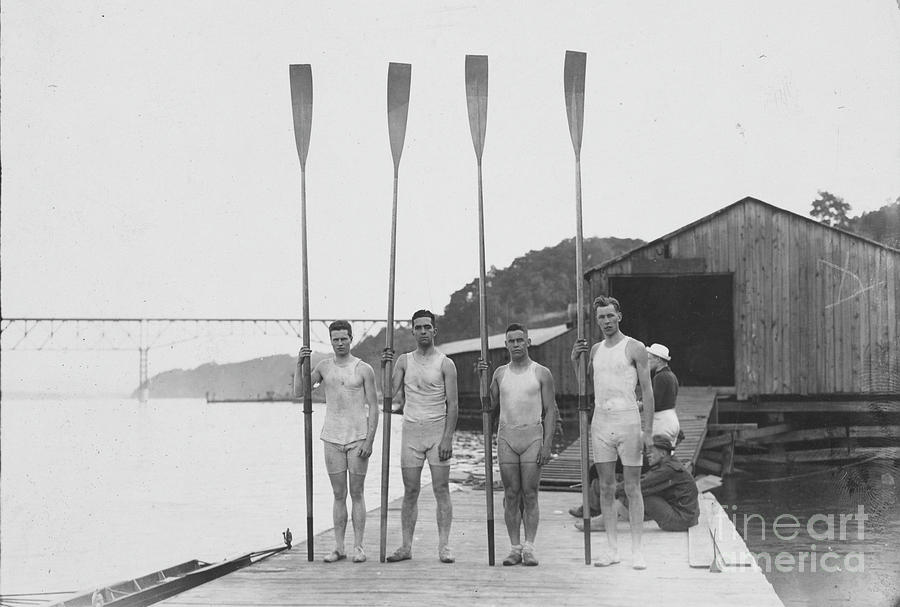 Rowing Team, 1913.  Photograph by Granger