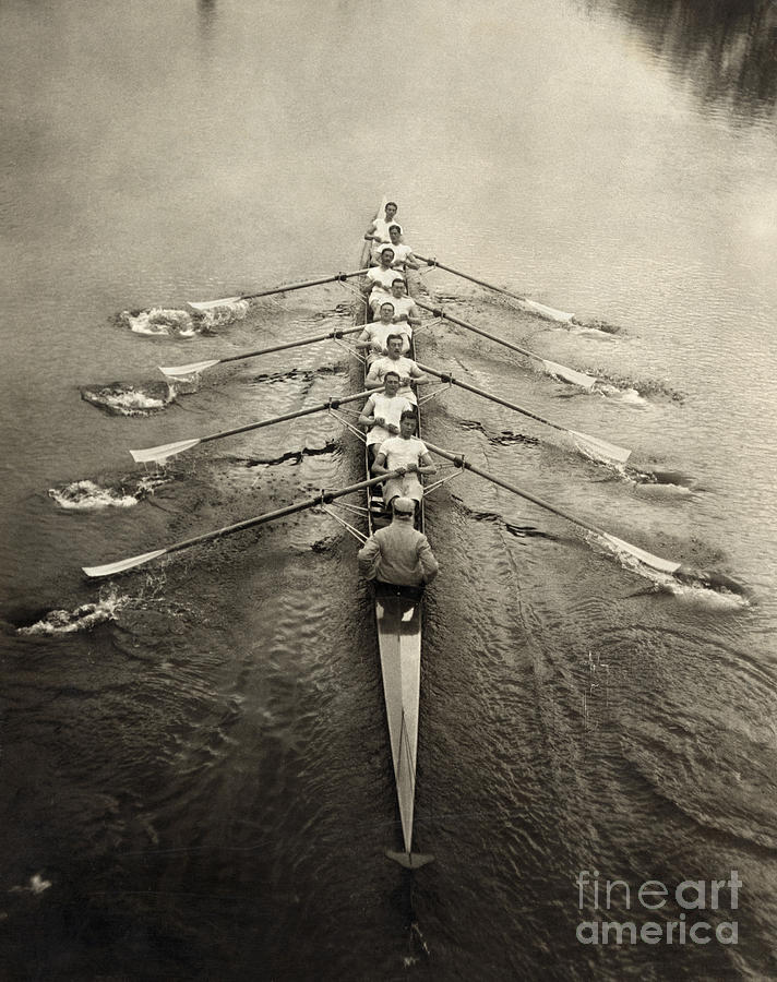 ROWING TEAM, c1913 Photograph by Granger