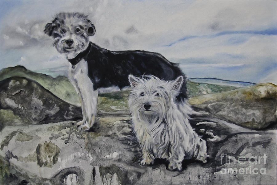 Roxie And Skye Painting by James Lavott