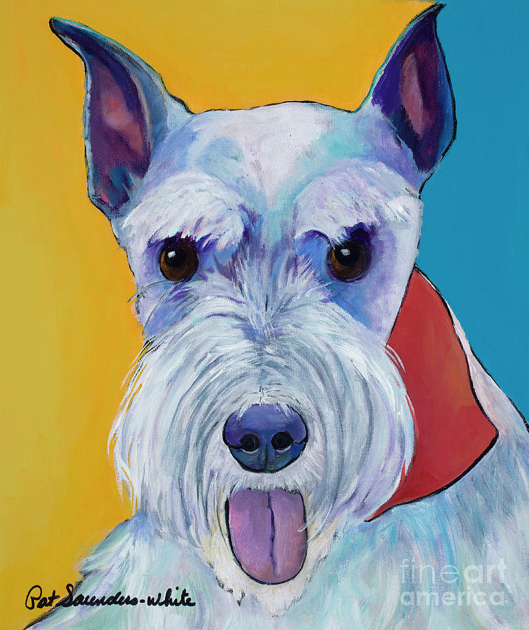 Rescue Dog Painting - Roxy by Pat Saunders-White