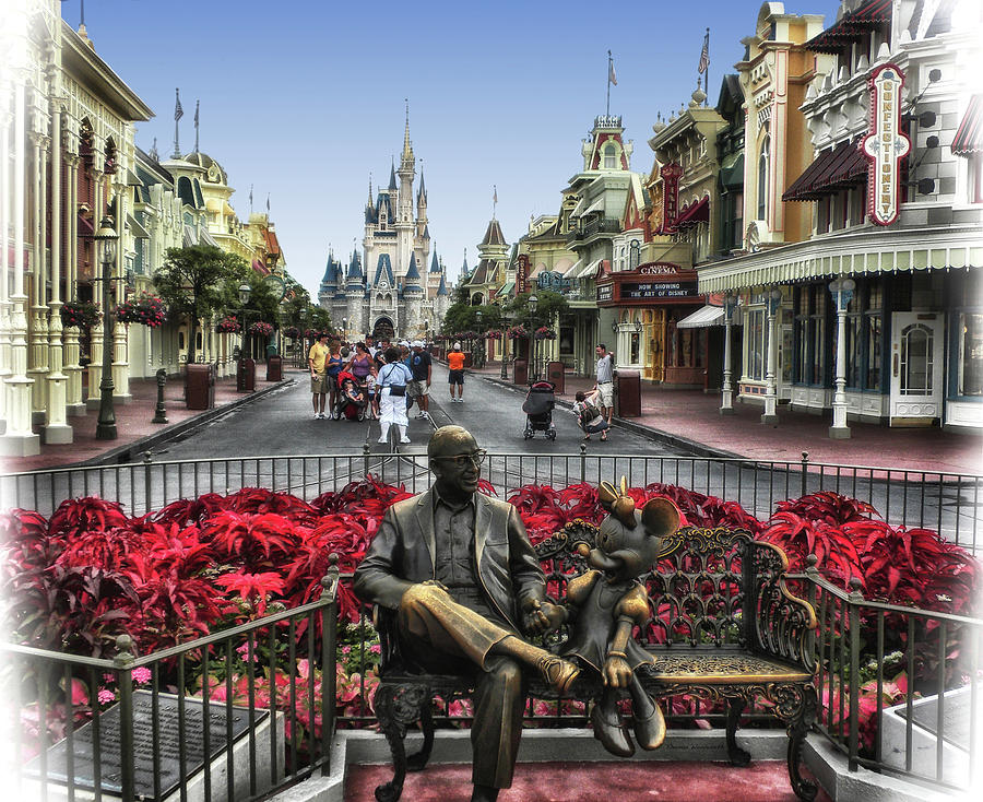 Castle Photograph - Roy and Minnie Mouse Walt Disney World MP by Thomas Woolworth