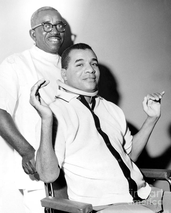 Roy Campanella Waves as He Holds His First Open Press Conference. 1959  Photograph by Barney Stein - Fine Art America