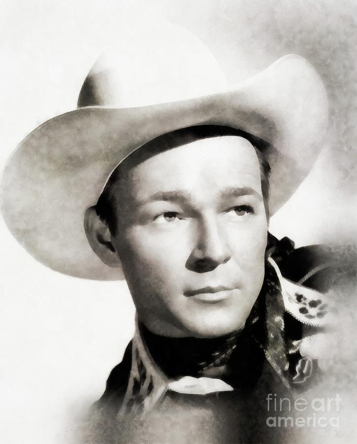 Roy Rogers, Vintage Actor Painting