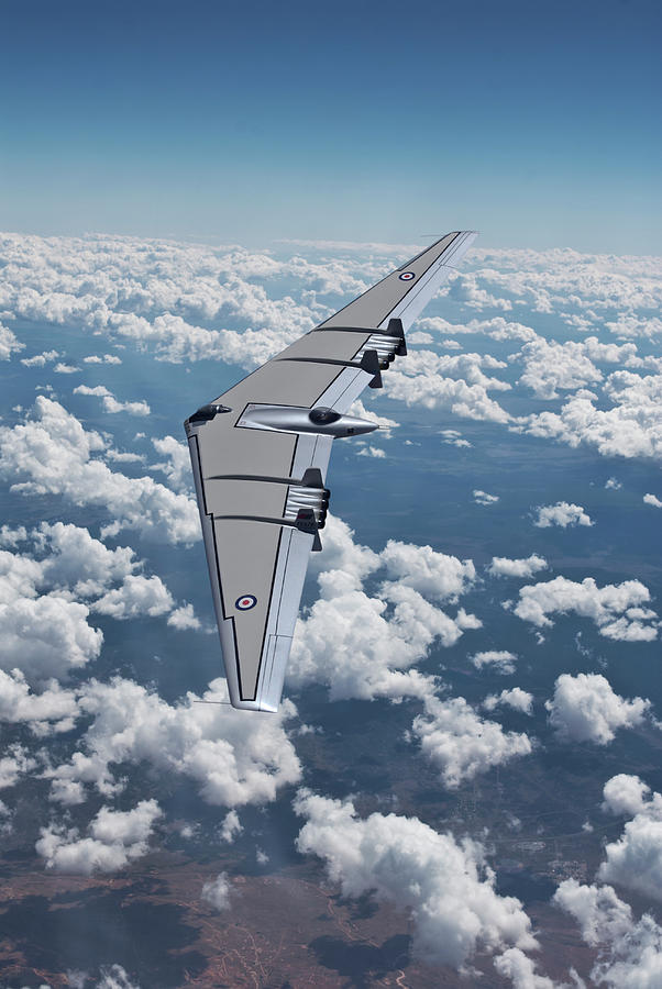 Royal Air Force Flying Wing Digital Art by Erik Simonsen