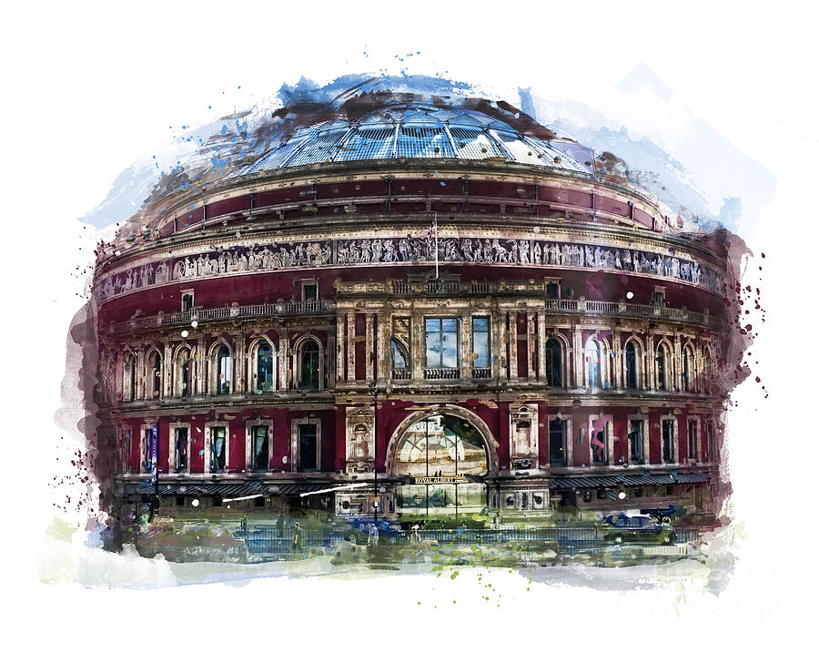 London Painting - Royal Albert Hall - London by Justyna Jaszke JBJart
