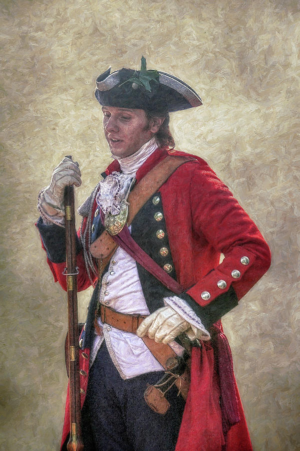 Royal Americans Officer Portrait  Digital Art by Randy Steele